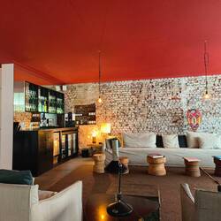 Downstairs minibar and lounge