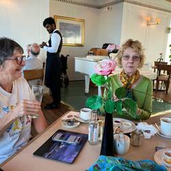 In the tea rooms with Lloy.