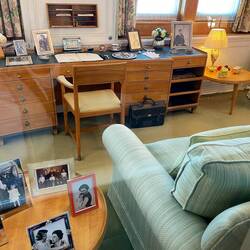 In Queen Elizabeth's office.