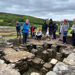 Paul, the guide, explaining central heating.
