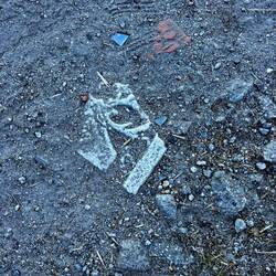 pieces of broken tile can be found along the camino. I choose to believe they are ancient roman road