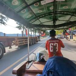 Tuk tuk in Kampot