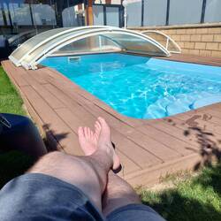 Besonderes Zuckerl - ein Pool.