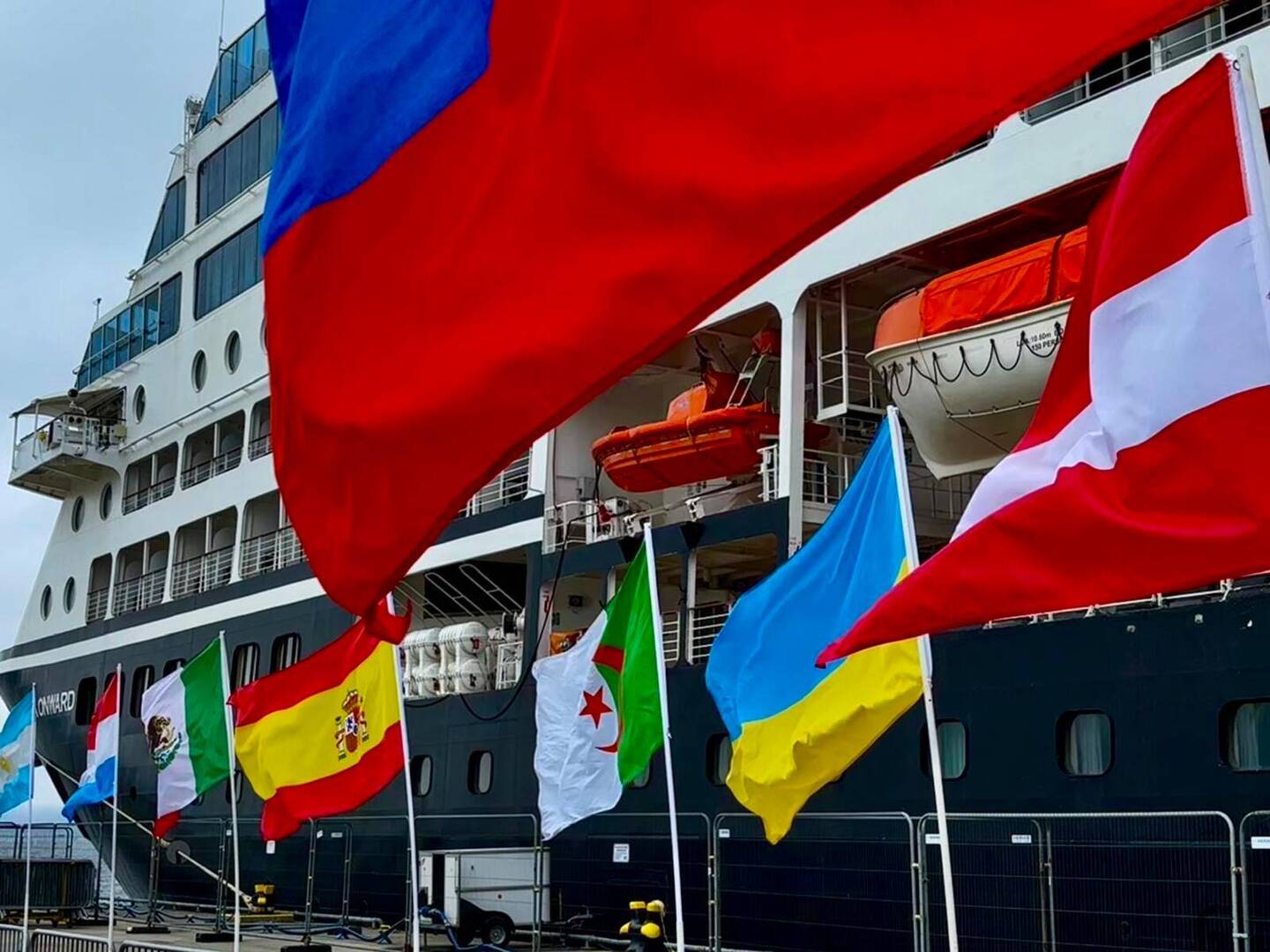 Flags of nations onboard