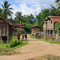 Typisches Dorf in Laos.
