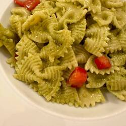 Dinner included this fatale with an especially punchy pesto. Good carbs for tomorrow's hike!