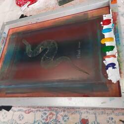 Kathrins Siebdruck... bevor sie ihn versiebt hat...