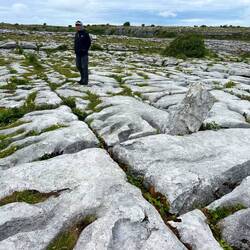 Surreal crevassed limestone landscape