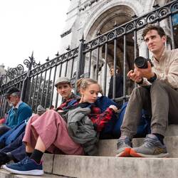 On the steps of Basilique du Sacré-Cœur