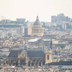 Saint-Eustache, Sainte-Chapelle and the Panthéon seen from the highest point in the city