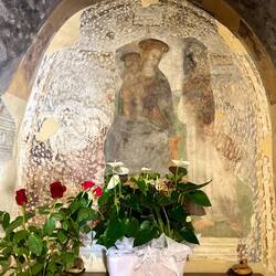 Fresco in the tiny church - Santa Maria delle Carceri