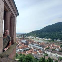 Observation turret in Schloss Heidelberger, and that guy again!