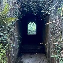 An ancient tunnel through the village's protective wall