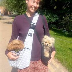 Double trouble! Walking to the walk.
