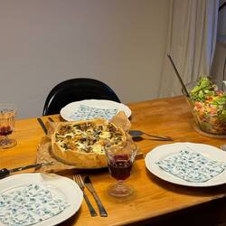 Delicious quiche for dinner