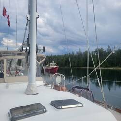 Hogsbreath from the bow of Rita James