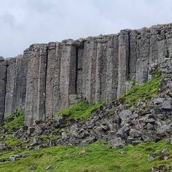 Die riesigen Basaltsäulen bei Geruberg