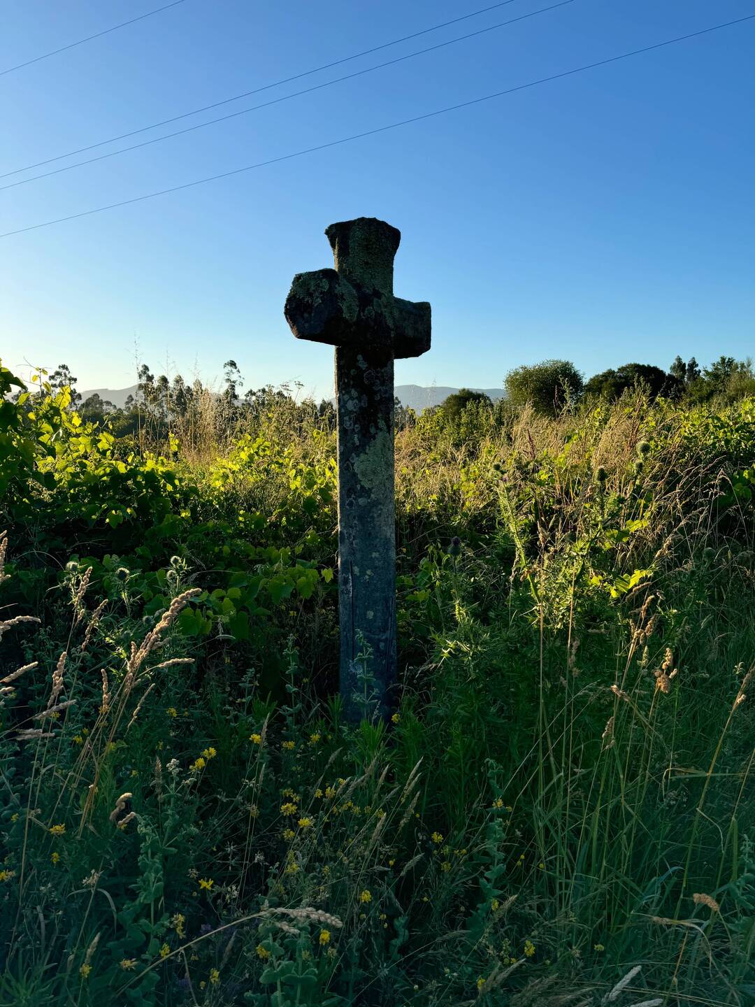 At least 500 years old, crosses and statues randomly decorate the country side