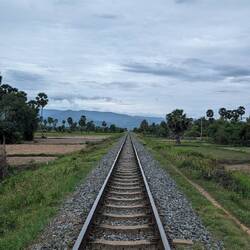 Kampot railway, only 2 passenger trains leave a day, one in each direction