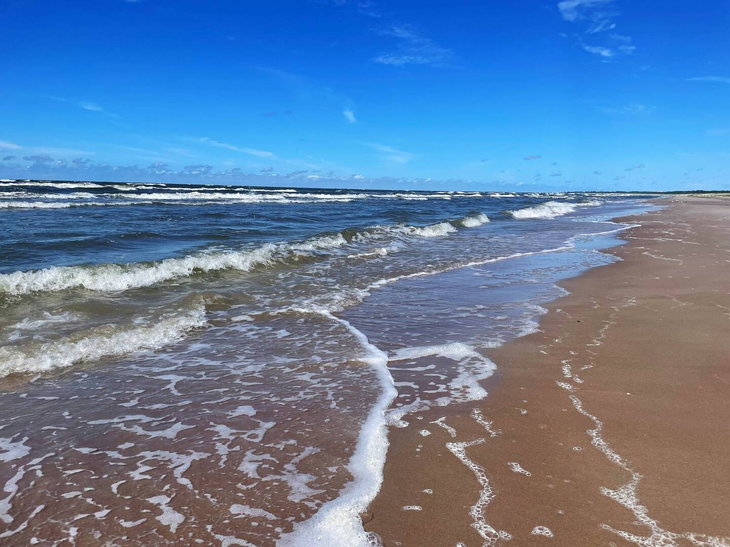 Heute gab es schönste Brandung am Strand...
