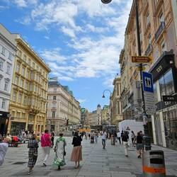 Fußgängerzone "Graben" - ähnlich teure Läden wie auf der Kärntner