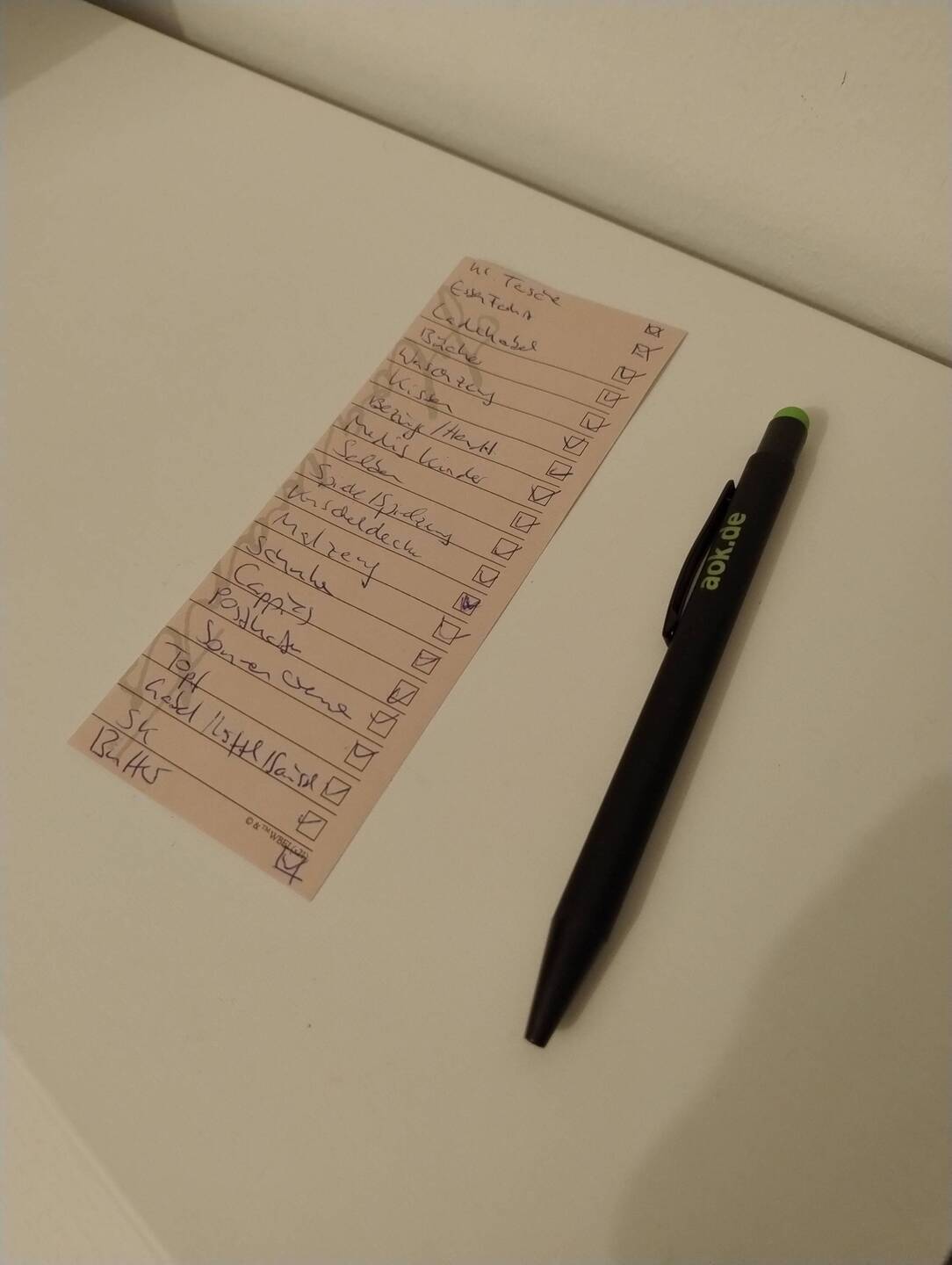 Checkliste abhaken: Check!