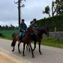 Guardia Civil, who watch over pilgrims