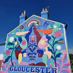 A residential area just outside the centre