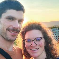 Sonnenuntergang frisch geduscht in Skopje