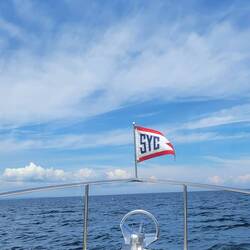 Initially the water was nice and flat as we pointed the bow north east.