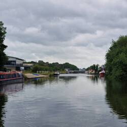 Looking back at the mooring beyond the rowing club slipway