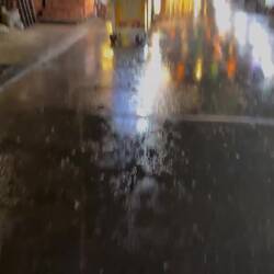 It was REALLY raining when we first went out