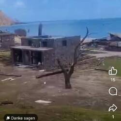 Blick über die Chatham Bay nach dem Sturm (Ausschnitt aus Video vom Internet)