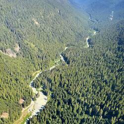 Blick aus der Gondel 436m in die Tiefe