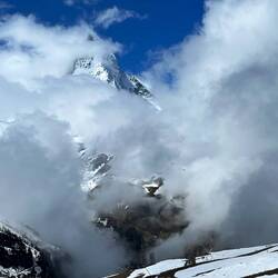 Our very limited view of the Matterhorn