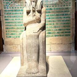 Seated Statue of King Djoser. Oldest known life-size statue