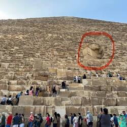 Shows Pyramid Entrance Discovered in 1700