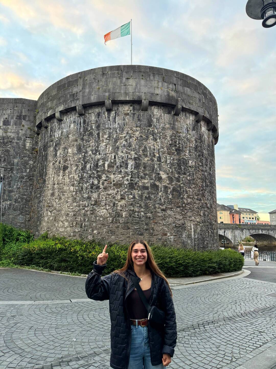 Taylor with her Irish Castle - Sgt Antsy gave her a list she's supposed to complete... 1 down!
