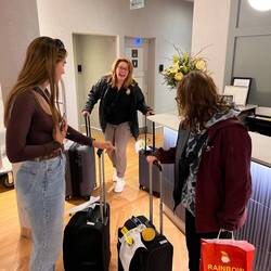 Somebody's luggage finally arrived!!! Wait, all our luggage finally arrived!