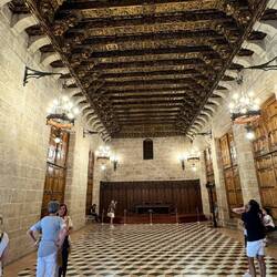 The main hall of the historic Trade Center