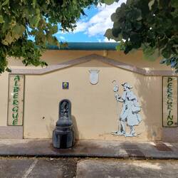 Meine heutige Unterkunft: Die Pilgerherberge in Nájera.