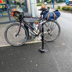 Some idiot must have stabbed my front tube @ 5 positions over night.