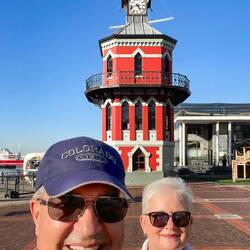 The Victorian Gothic-style clock tower is an icon of the old harbor ... V&A Waterfront — Cape Town