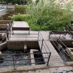 Fischtreppen mit Gemütlichkeit gepaart.