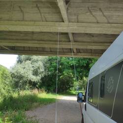 Camper als Seilhalter für einen T5