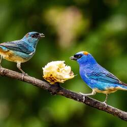 Golden Naped Tanagers