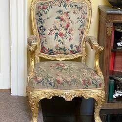 It's said that a ghost visits this chair.