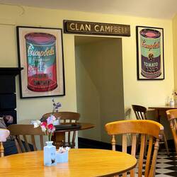 The Campbell family live in this castle. Inside the tea rooms.