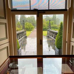 The entrance that Maggie Smith walked through in the movie.