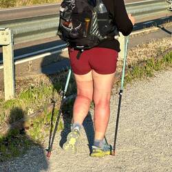 A caution! The sun is almost always behind us (walk east to west). Sunscreen!